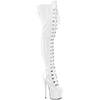 Pleaser - JUBILANT4012 Platform overknee Boots - White Product image